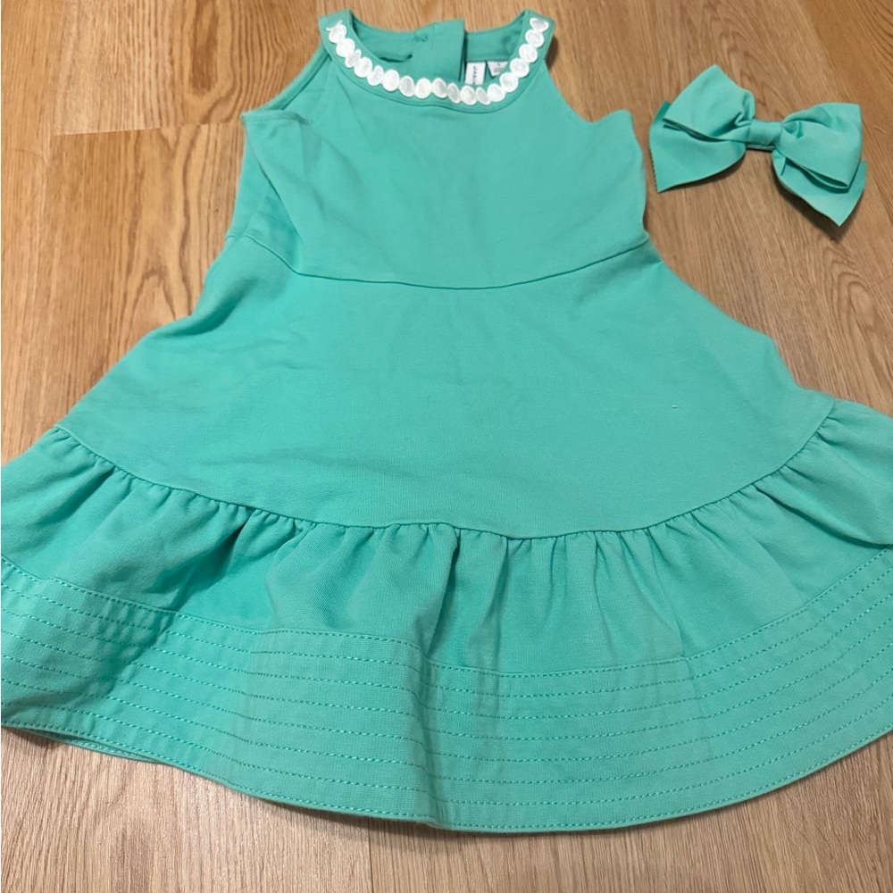 Janie and Jack ponte Dress with matching bow